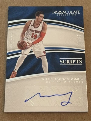 2016-17 Immaculate Collection Scripts Willy Hernangomez #SC-WHE /99 Knicks RC NM - Image 1 of 3