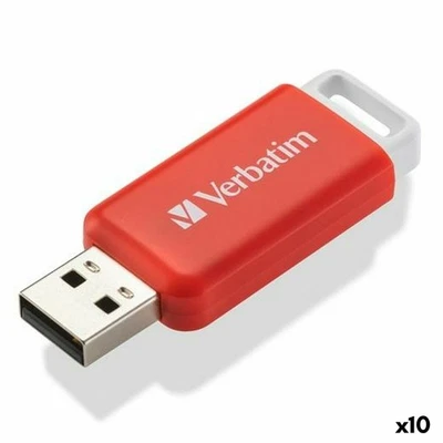 Clé USB Verbatim V Databar Rouge 16 GB - Photo 1/2