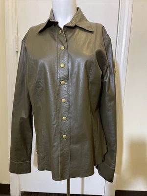 Chaqueta Blazer John Carlisle Essentials Mujer Cuero Marrón Taupe Talla Mediana Foto 1 de 4