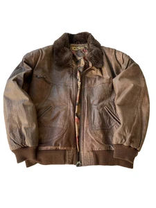 VTG Japanese Cowboy Style Real Leather Jacket Italy With Metal 80s Y2K - Picture 1 of 5