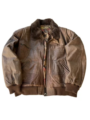 VTG Japanese Cowboy Style Real Leather Jacket Italy With Metal 80s Y2K - Image 1 of 4