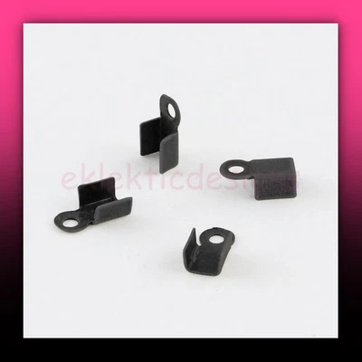 6 mm x 3 mm 500 piezas GRANEL Gunmetal aleación de metal negro cable plegable extremos tapas crimpadoras Foto 1 de 3