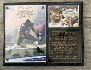 NFL Baltimore Ravens Ray Lewis Picture/card Plaque With His Record 8x10 - Picture 1 of 4