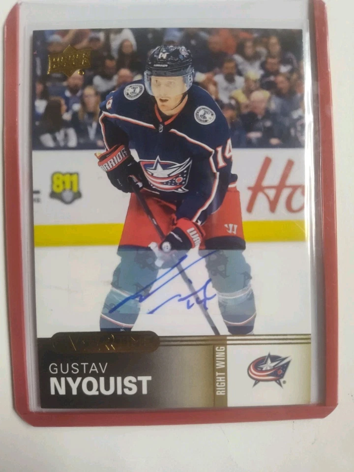 2019 Upper Deck Overtime - Gustav Nyquist Auto - Image 1 of 2