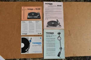 Thorens TD150 Manual + Mounting Template and Thorens Sales Brochures - Picture 1 of 4