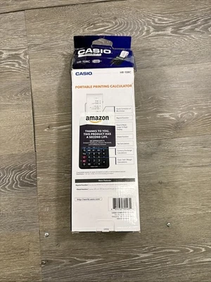 CASIO HR-10RC Printing 12 Digit Calculator Black With Power Cord - Image 1 of 4