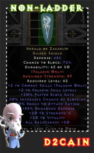 Diablo 2 SC⭐️Non-Ladder⭐️Herald of Zakarum⭐️Aerin Shield HOZ⭐️PC/SWITCH/PS - Picture 1 of 1