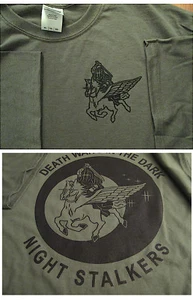 160th NIGHT STALKERS SOAR Death waits In The Dark T-Shirt Large USA Ultra Co 6oz - Picture 1 of 3