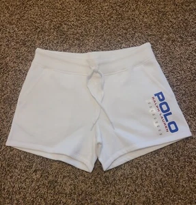 Polo Ralph Lauren Womens Fleece Activewear Short White - Picture 1 of 3