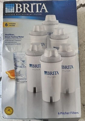 6~Brita Replacement Water Filters FITS ALL Pitchers Dispensers - Image 1 of 3