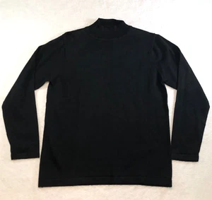 Storybook Knits Womens Sweater Sz L Black Pullover Mock Neck Long Sleeve NWT - Picture 1 of 13