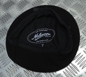 Black Beret Wool Genuine Hobson of London Military Manufactures Sample 7 56cm - Picture 1 of 2