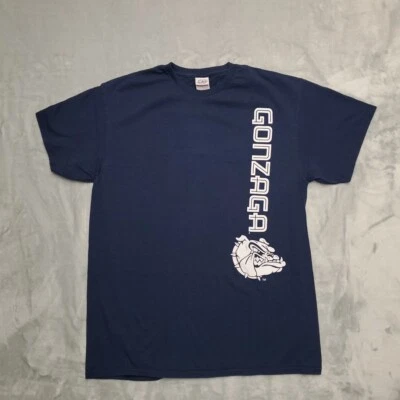 Gonzaga Bulldogs Mens Large Blue T Shirt College University Washington Football - Image 1 of 4