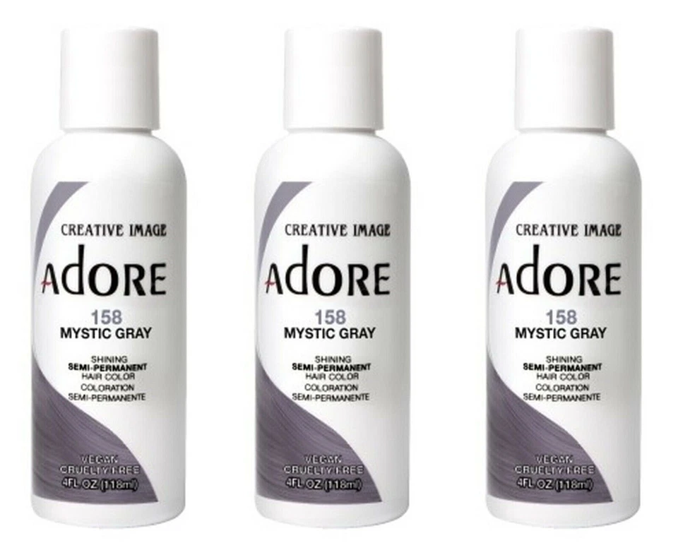 Adore Semi-permanent Haircolor #158 Mystic Gray 4 Ounce 118ml