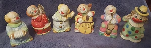 Vintage Jasco Musical Clown Invasion! set of 6 - Picture 1 of 7