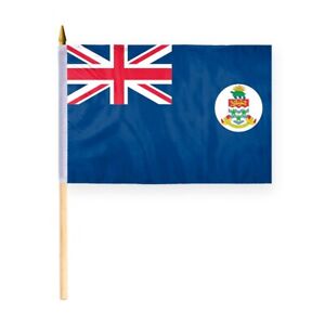 British Cayman Islands Stick Flags 12'' x 18'', Table Desk, Super Polyester