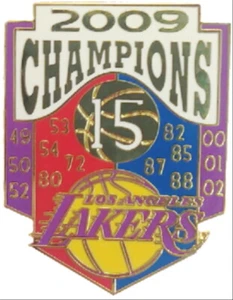 LOS ANGELES LAKERS PINES 2009 NBA BALONCESTO FINAL CAMPEÓN AÑOS PIN DE COLECCIONISTA - Imagen 1 de 1