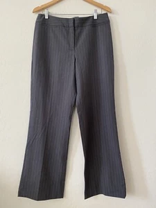 Apt 9 Maxwell Charcoal Gray Stretch Pinstripe Dress Pants Size 10 (G4) - Picture 1 of 6