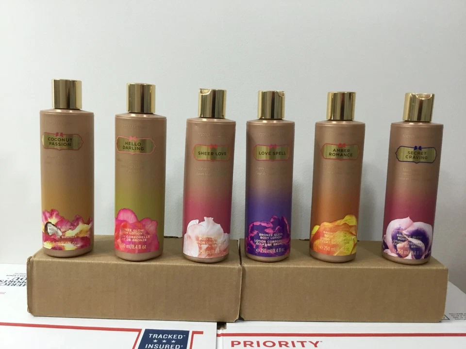 VICTORIA'S SECRET BRONZE GLOW BODY LOTION HELLO SHEER LOVE, HELLO DARLING PICK 1