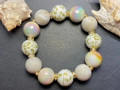 Armband Miracle Beads + div. Perlen Acryl  Gr. S-M Magic Beads #992-3 - Bild 1 von 2