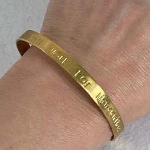 Artisan "WIll work for Margaritas" Messing gestempelt Manschette Armband 7,25" - Bild 1 von 12