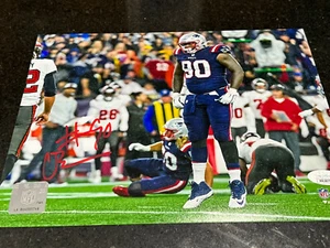 Christian Barmore Autographed Signed New England Patriots 8x10 Photo Red JSA - Picture 1 of 3