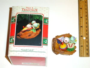 CHRISTMAS ORNAMENT Good Catch 1992 Enesco #595721 Baseball NEUWERTIG in BOX - Bild 1 von 4
