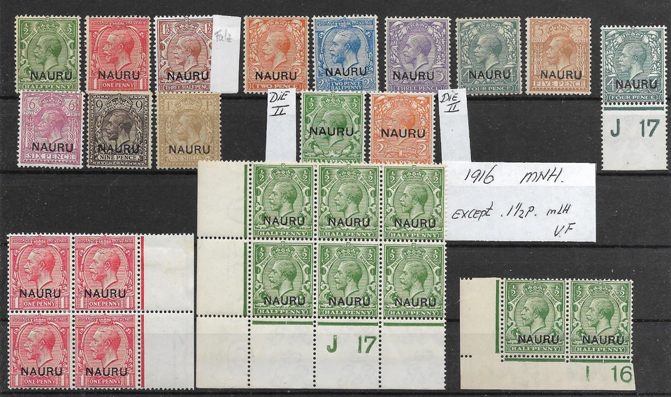 Nauru @ GV 1916-23 Set a 1/- Sg 1-12 + EXTRA MNH V.F @ Buen precio @au.580 Foto 1 de 1