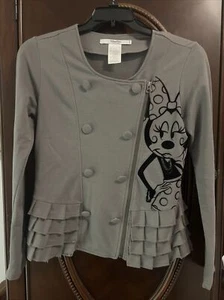 Disney Minnie Mouse womans small Cross Zipper jacket with ruffles From Orlando - Picture 1 of 9