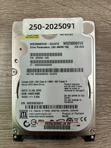 Western Digital 250GB 2.5 WD2500BEVS-22UST0 - Picture 1 of 2
