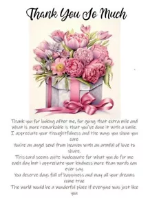 Thank You So Much - A5 Card Friendship Thanks Thoughtfulness Kindness Thank You - Picture 1 of 2