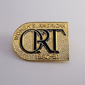 Damen American ORT 1990-1991 goldfarbene Sammlerstück Anstecknadel - Vintage - Bild 1 von 5