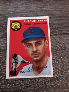 1994 Topps Archives 1954 #219 CHARLIE KRESS Detroit Tigers ~ MINT REPRINT