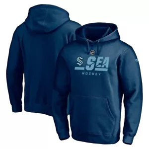 Fanatics Herren Seattle Kraken Authentic Pro Pullover Hoodie Navy Blau Größe 2XL - Bild 1 von 3