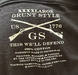 Grunt Style R.E.D. Friday T-Shirt - Black - This Will Defend X-Large Chest 46" - Picture 1 of 7