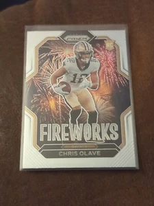 Chris Olave 2022 Panini Prizm Fireworks Silver #F-14 RC New Orleans Saints - Imagen 1 de 2