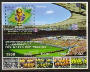 ARMENIA Cat#840 FIFA World Soccer Cup Winners a single Souvenir Sheet #1135 - Picture 1 of 1