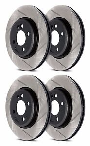 STOPTECH MITSUBISHI EVO X 10 MR GSR FRONT AND REAR SLOTTED BRAKE ROTORS DISCS