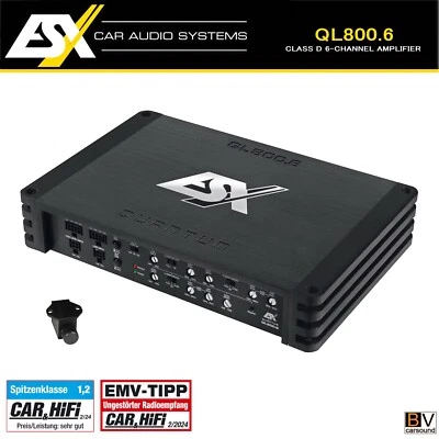 Verstärker ESX Quantum QL800.6 6-Kanal x 80/125 @ 4/2Ω WRMS Class D High Level - Bild 1 von 4