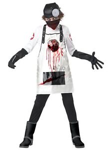 Open Heart Surgeon Zombie Doctor Mad Scientist Horror Halloween Boys Costume L