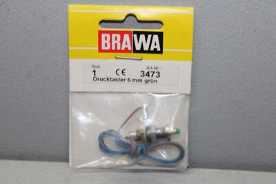 BRAWA 3473 Press Button Switch Green Gauge H0 Boxed - Image 1 of 2