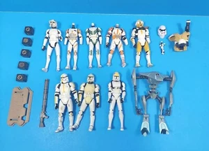 Star Wars The Clone Wars aqua droid Clone Trooper Draa barc cody pilot lot read - Picture 1 of 7