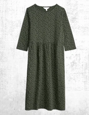 Women’s Seasalt  Jersey Dress Crew Neck ¾ Sleeve Strew Tulip Thread Beech - Image 1 of 4