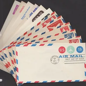 U.S. STAMPED ENVELOPES with OFFICIAL FDC -- (24) DIFFERENT -- 1947-1986 - Imagen 1 de 2