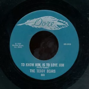 45bs-vocal group-DORE 503-Teddy Bears-(To Know him is to Love Him/Dont U Worry) - Picture 1 of 2