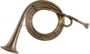 Trumpeter Harry James Owned & Used Clarintrompete 'Hunting Horn' + Signed Card