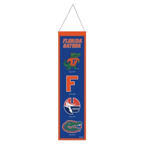 Florida Gators 8x32 Heritage Evolution Design Wool Banner [NEW] NCAA Sign Flag Cover