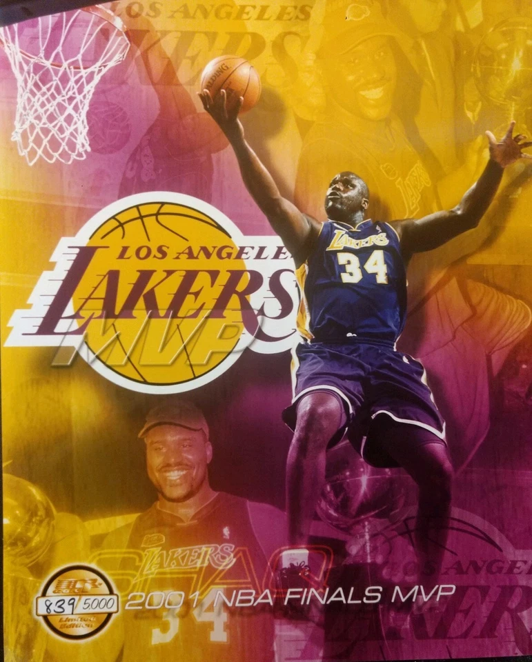 SHAQUILLE O'NEAL 2001 NBA FINALS MVP Limited Edition 8X10 PHOTO  L.A. LAKERS - Image 1 of 1