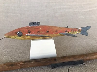 Винтажная Подледная Рыбалка, Копье, Рыба, Приманка, Russ Hurlburt, Форель, Mi, 1940-е. - Изображение 1 из 4