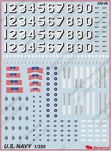 Begemot decal 1/350 US NAVY Flags and Aircraft insignia